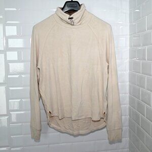 SMALL Varley Adkisson Cowl Neck Sweatshirt Tunic Sandshell Top Fits Oversize